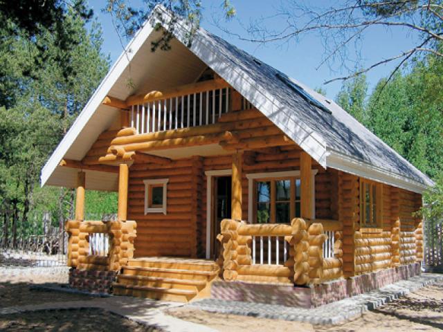 Дом из оцилиндрованного бревна #3